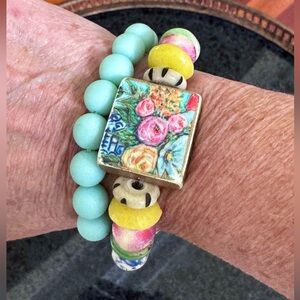 Floral Beaded Audra Style Bracelet Set